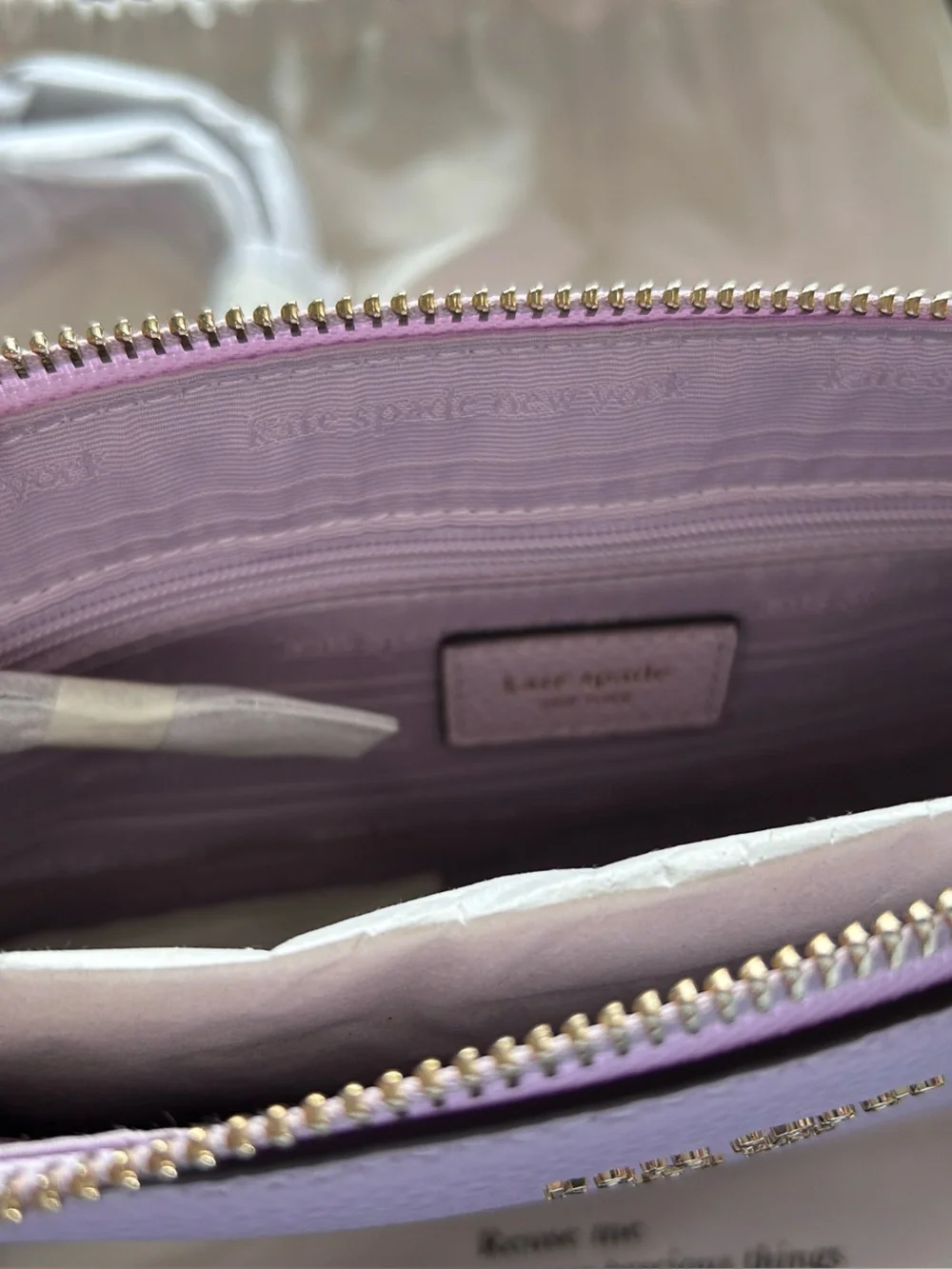 kate spade Knott Lavender Pebbled Leather crossbody k6554